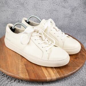 Kenneth Cole New York White Leather Sneakers Size 10 M